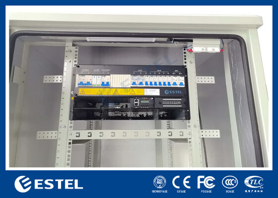 24kW 통신 정류기 전원, 온도 제어 IP65 옥외 38U 인클로저