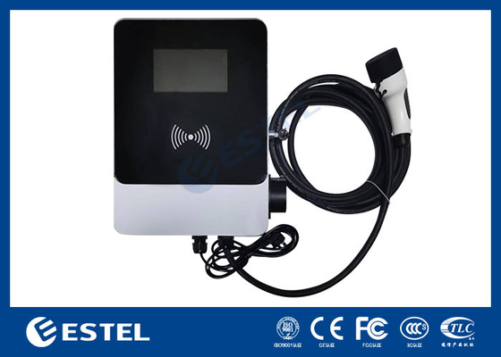 아웃도어 전기 자동차 충전 스파일 바닥에 장착 된 단일 총 32A 22kw EV 충전 스테이션
