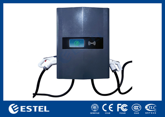 듀얼 총 DC 빠른 EV 충전기 40kw 3Ph 벽 박스 자동차 충전기 IP54 칸막이