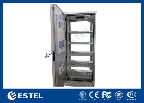 ET9070220-42U 통신 AC 에어컨 및 배터리 저장 선반과 함께 야외 배터리 캐비닛
