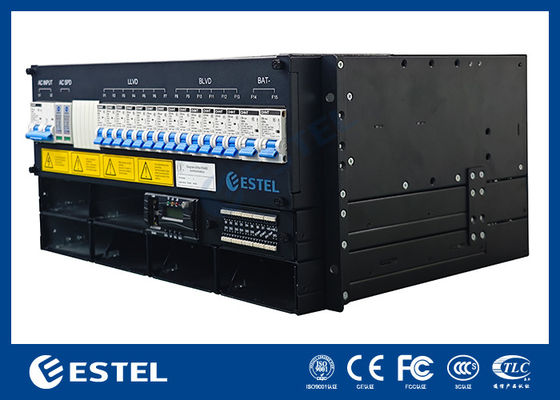 콤팩트 3 ′′ 9kW 6U 랙 마운트 DC 전원 솔루션, 높은 효율성> 96%, 모듈형 3000W 교정기, 유연한 AC 입력