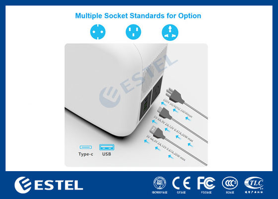 ESTEL eCandle 1KWH 휴대용 발전소 LiFePO4 배터리 태양광 충전 300W 출력 UPS 백업