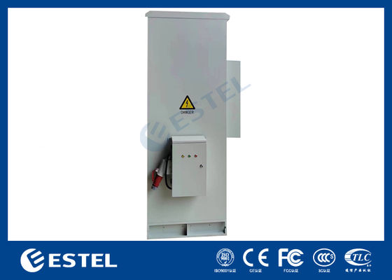 PDU 및 사이드 박스가 있는 옥외 통신 캐비닛 40U IP55 보호 등급 2000W 냉각 용량 220VAC/48VDC 입력 전압