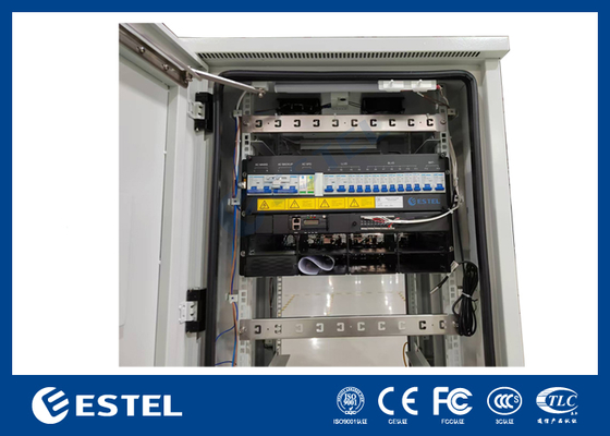 24kW 통신 전원 시스템이 장착된 옥외 통신 캐비닛, DC 전원 공급 장치 정류기 통신 장비 캐비닛