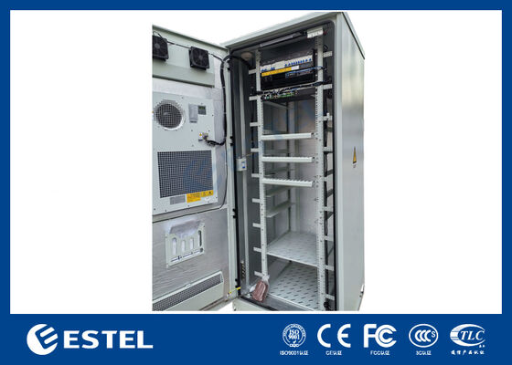 24kW 통신 정류기 전원, 온도 제어 IP65 옥외 38U 인클로저