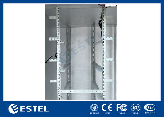 IP65 42U 듀얼 컴파트먼트 옥외 전기 캐비닛 – RAL7035, 1.5mm 아연 도금 강철 & SUS316 스테인리스 스틸 구조로 내구성과 보호 기능 강화