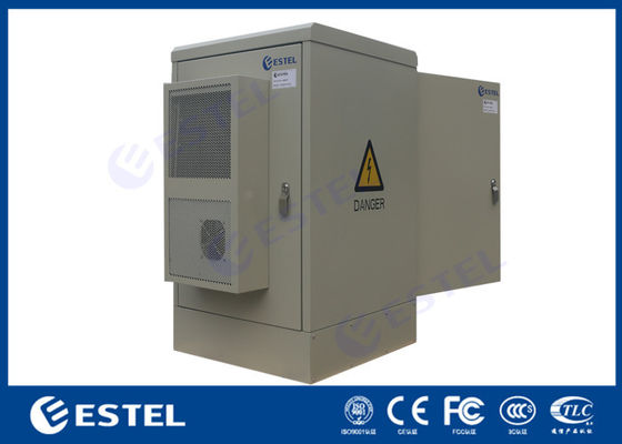 식기 위한 에어컨과 두 문 16U IP65 야외 텔레콤 내각 바닥 장착대